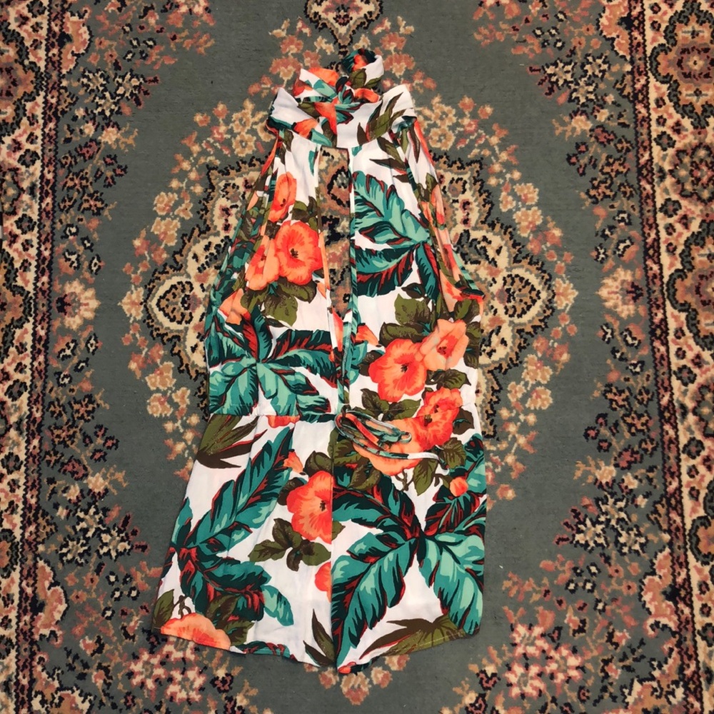 Floral Swim Cover Romper
